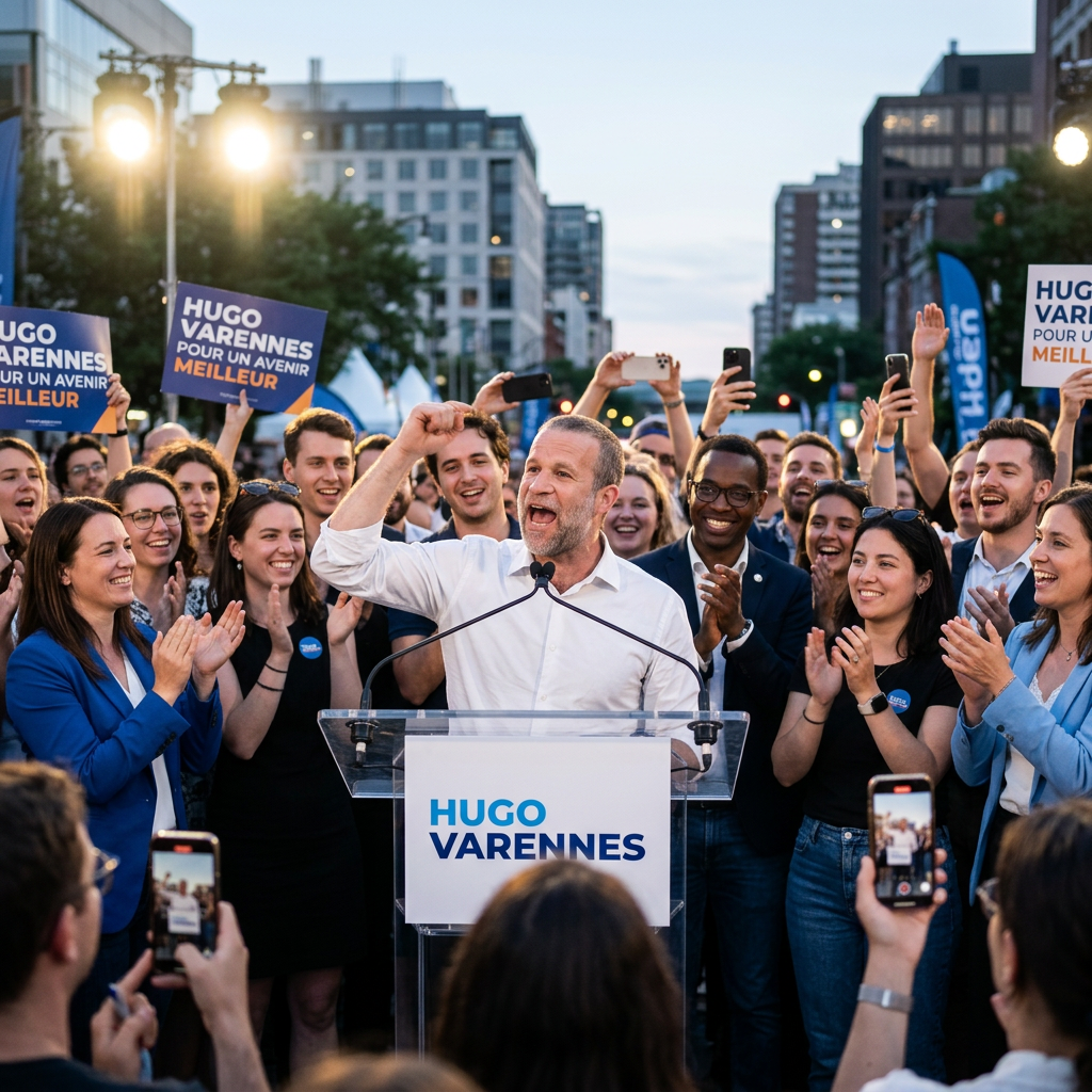 Hugo Varennes au discours de campagne